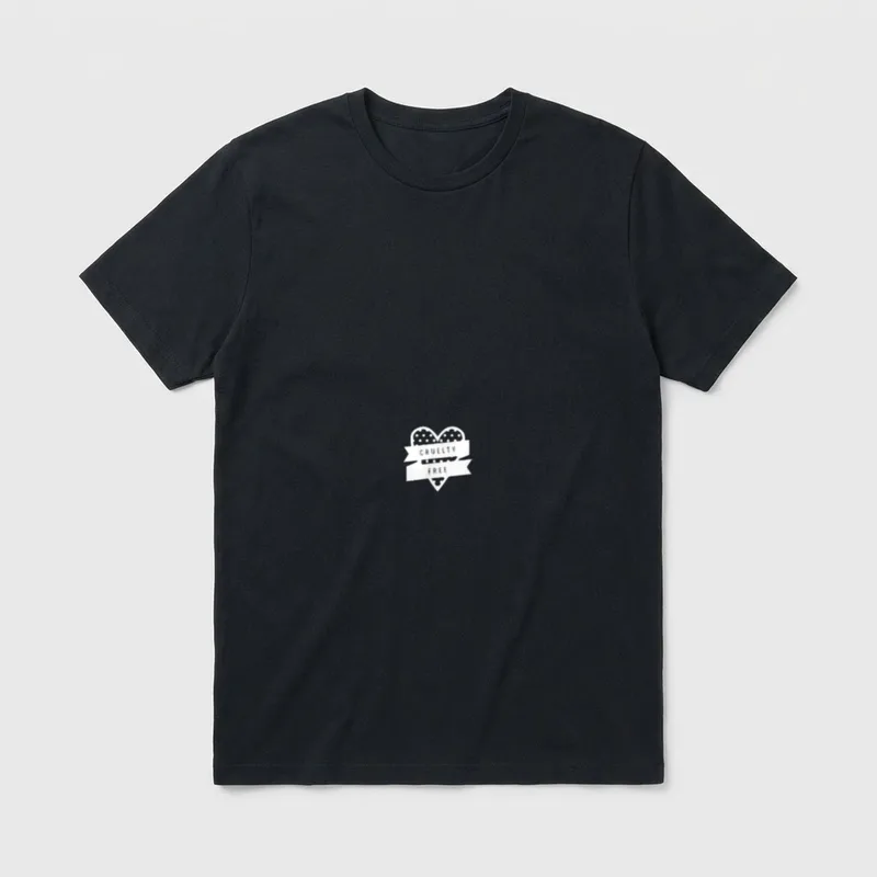 Cruelty Free Heart Pocket T-Shirt – Classic T-Shirt in Black