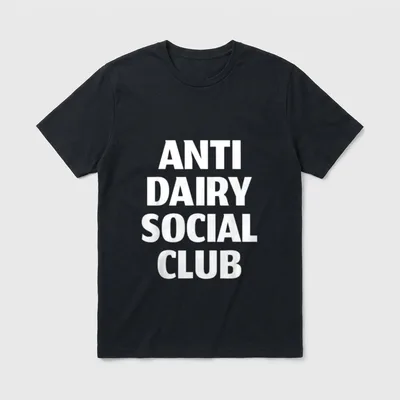 Anti Dairy Social Club Veganism T-Shirt – Classic T-Shirt in Black