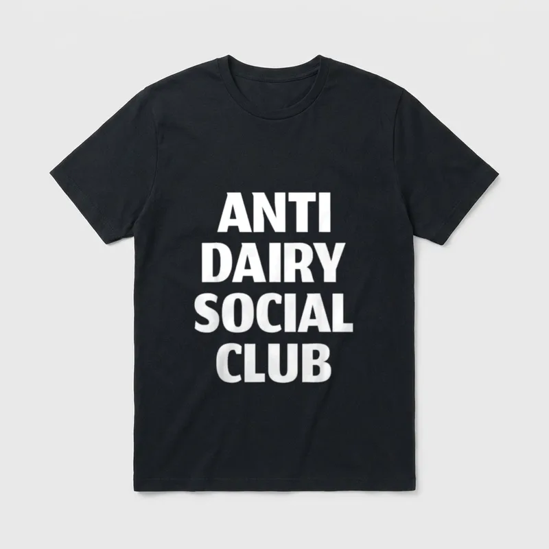Anti Dairy Social Club Veganism T-Shirt – Classic T-Shirt in Black