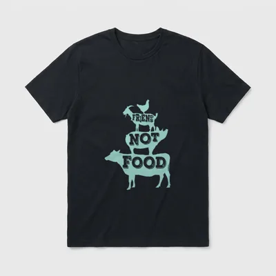Vegan Friends Animal Rights Shirts T-Shirt – Classic T-Shirt in Black