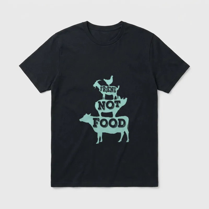 Vegan Friends Animal Rights Shirts T-Shirt – Classic T-Shirt in Black