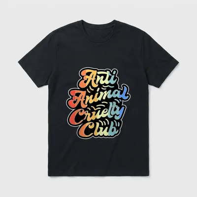 Anti Animal Cruelty Club Veganism T-Shirt – Classic T-Shirt in Black