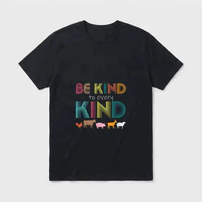 Retro Be Kind T-Shirt – Classic T-Shirt in Black