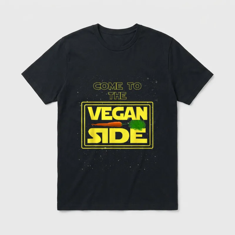 Go Vegan Universe Come T-Shirt – Classic T-Shirt in Black