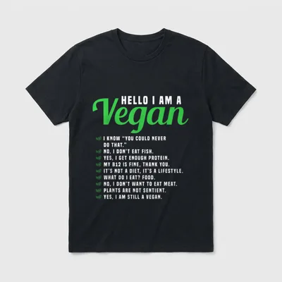Funny Pro Vegan Activism Vegan T-Shirt – Classic T-Shirt in Black