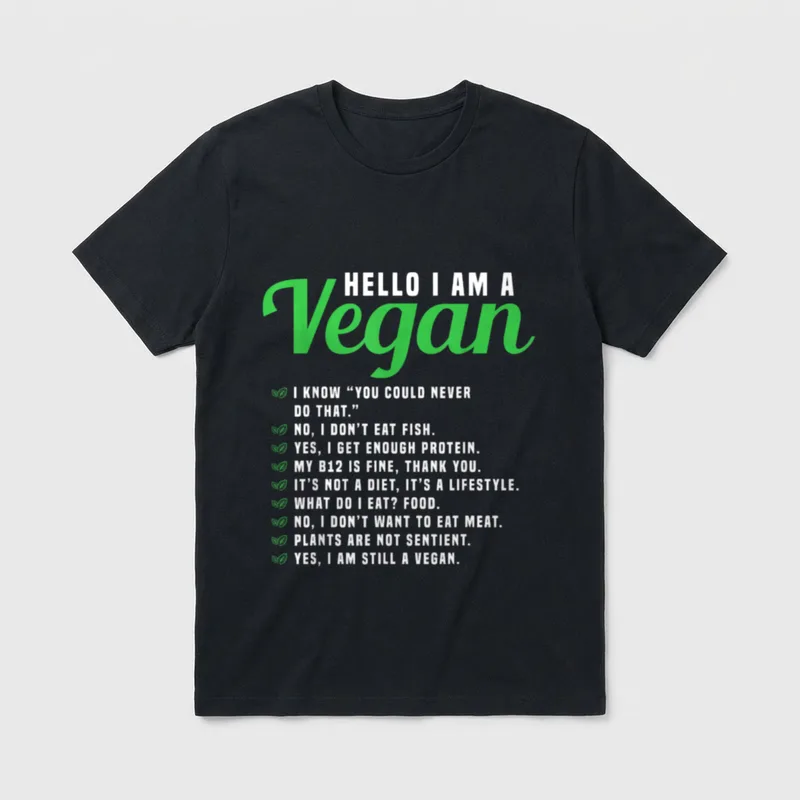 Funny Pro Vegan Activism Vegan T-Shirt – Classic T-Shirt in Black