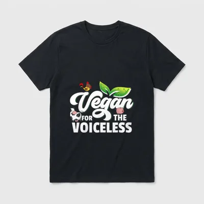 Vegan For The Voiceless Save T-Shirt – Classic T-Shirt in Black
