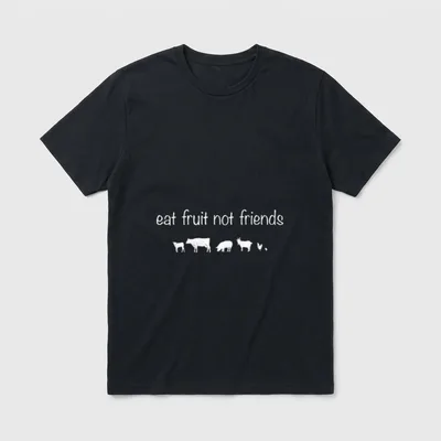 Eat Fruit Not Friends Animal T-Shirt – Classic T-Shirt in Black