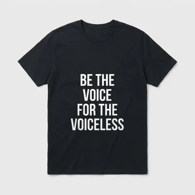 Be the Voice for Voiceless Veganism T-Shirt – Classic T-Shirt in Black