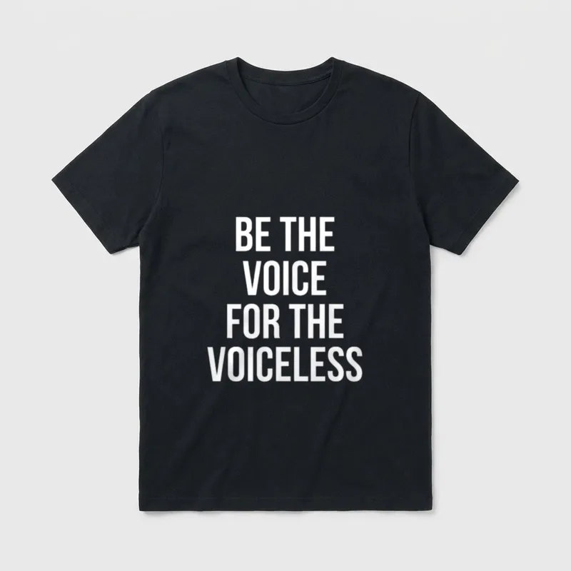 Be the Voice for Voiceless Veganism T-Shirt – Classic T-Shirt in Black