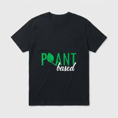 Plant Based Vegetarian Go T-Shirt – Classic T-Shirt in Black
