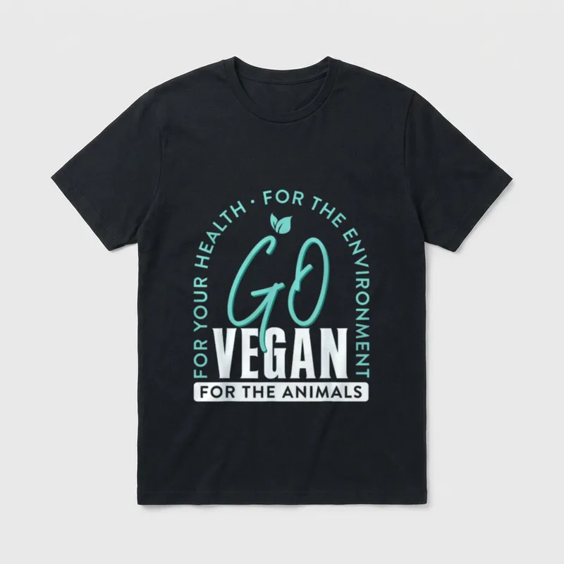 Go Vegan Funny Veganism T-Shirt – Classic T-Shirt in Black