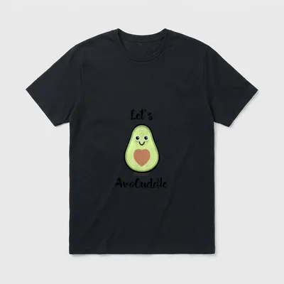 Let's Avocuddle Avocado Vegan T-Shirt – Classic T-Shirt in Black