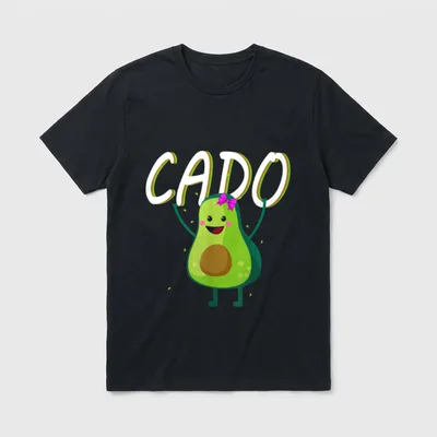 Avocado Vegan Vegetarian Couples and Matching T-Shirt – Classic T-Shirt in Black