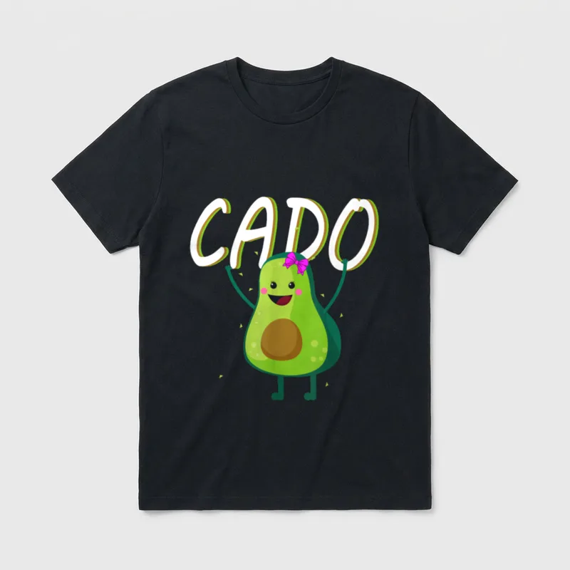 Avocado Vegan Vegetarian Couples and Matching T-Shirt – Classic T-Shirt in Black