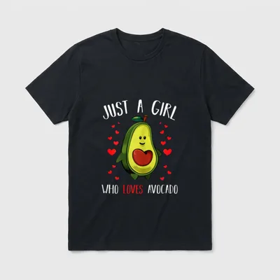 Just A Girl Who Avocado Shirts T-Shirt – Classic T-Shirt in Black