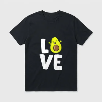 Avocado Love Vegan Food T-Shirt – Classic T-Shirt in Black
