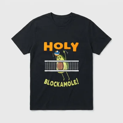 Holy Blockamole Avocado Beach T-Shirt – Classic T-Shirt in Black