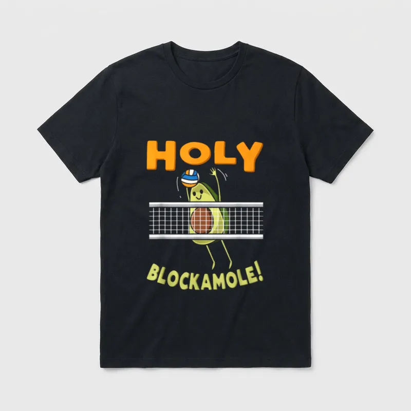 Holy Blockamole Avocado Beach T-Shirt – Classic T-Shirt in Black
