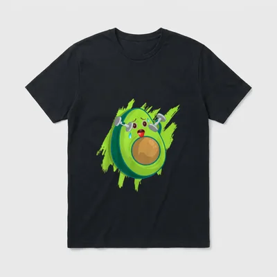 Avocado Organic Vegetable Veganism T-Shirt – Classic T-Shirt in Black