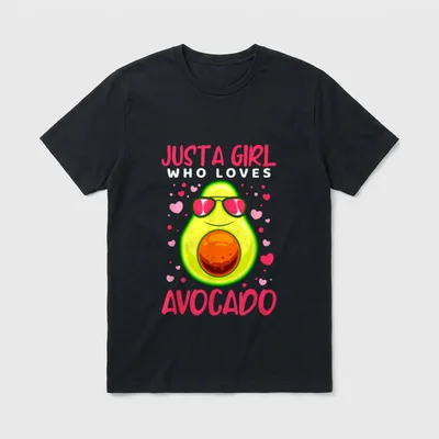 Just a Girl Who Loves Avocado T-Shirt – Classic T-Shirt in Black
