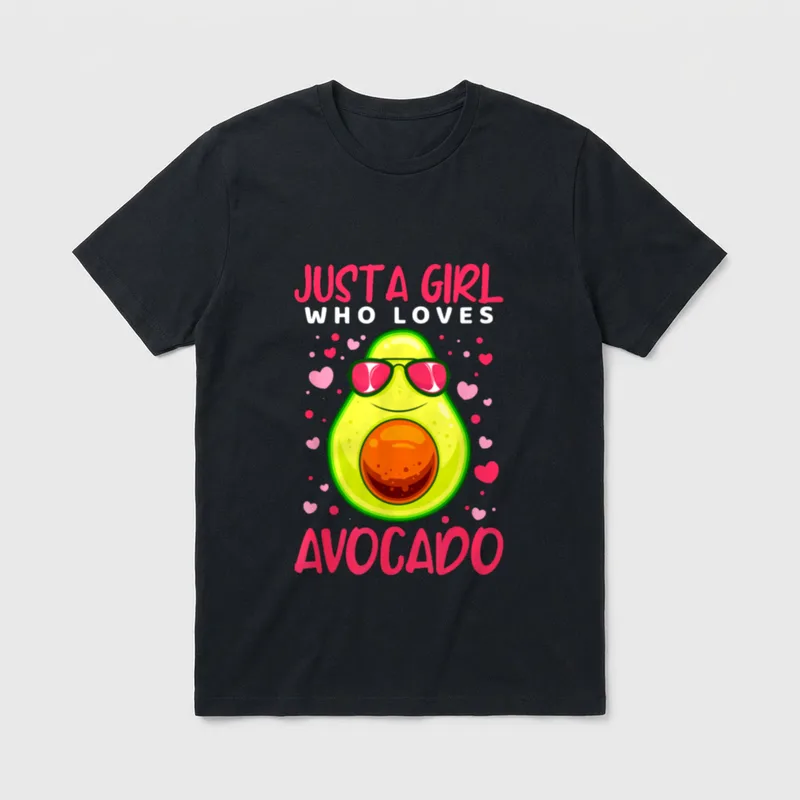 Just a Girl Who Loves Avocado T-Shirt – Classic T-Shirt in Black