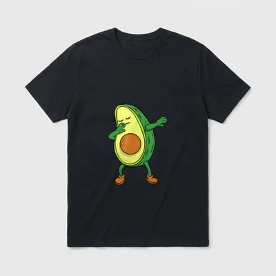 Dabbing Avocado Vegetarian T-Shirt – Classic T-Shirt in Black