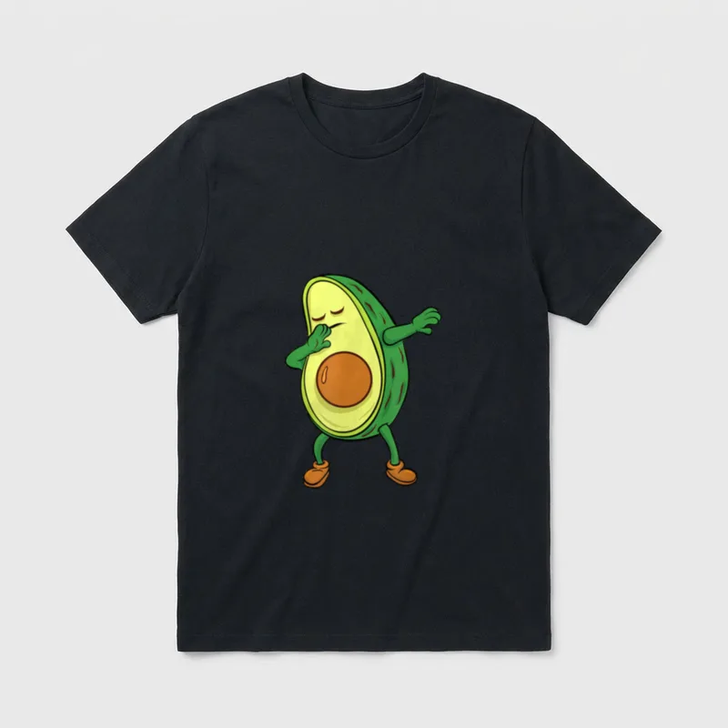 Dabbing Avocado Vegetarian T-Shirt – Classic T-Shirt in Black