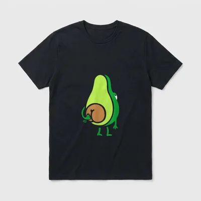 Avocado Butt Funny Guacamole T-Shirt – Classic T-Shirt in Black