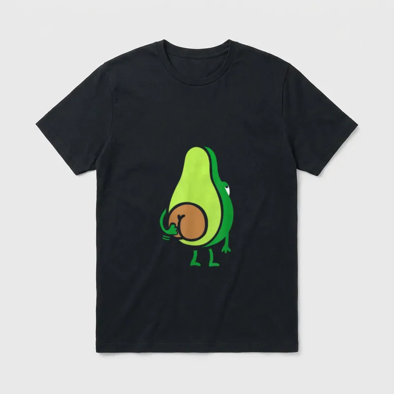 Avocado Butt Funny Guacamole T-Shirt – Classic T-Shirt in Black