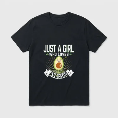 Funny Avocado Vegan Loves T-Shirt – Classic T-Shirt in Black