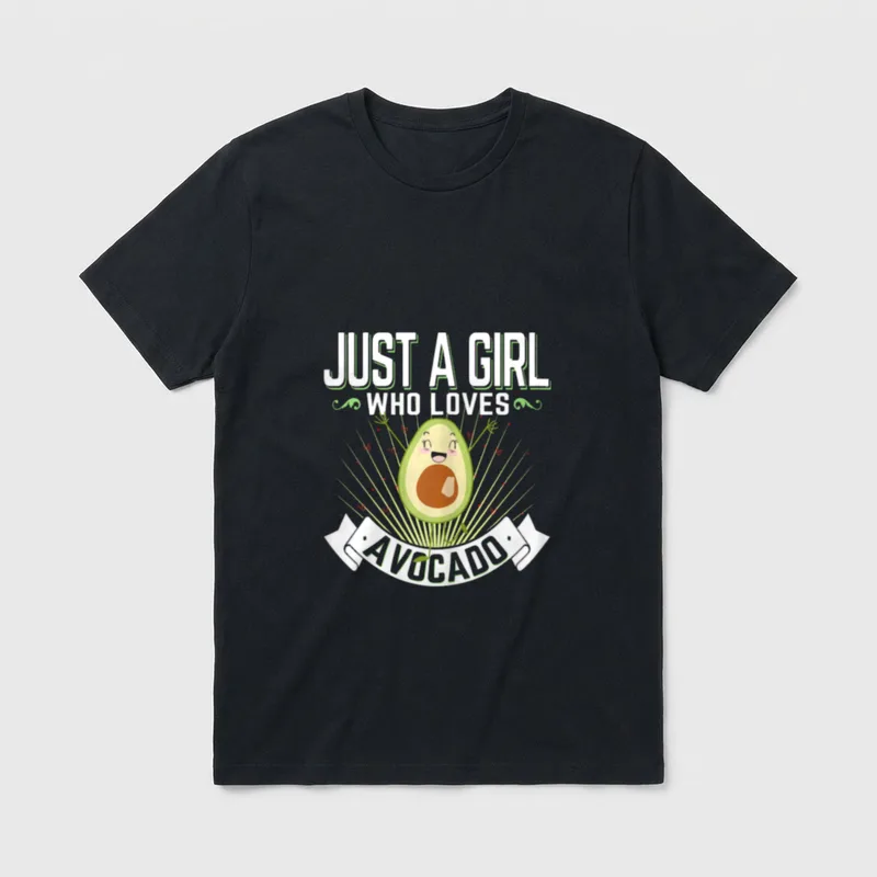 Funny Avocado Vegan Loves T-Shirt – Classic T-Shirt in Black