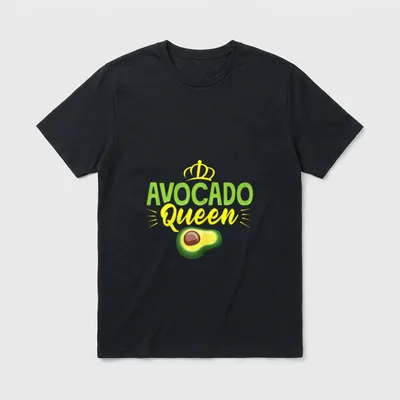 Avocado Queen Cute Guacamole T-Shirt – Classic T-Shirt in Black