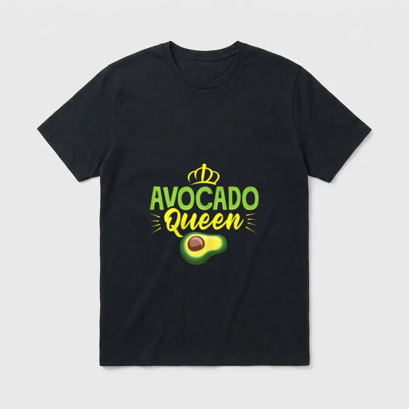 Avocado Queen Cute Guacamole T-Shirt – Classic T-Shirt in Black