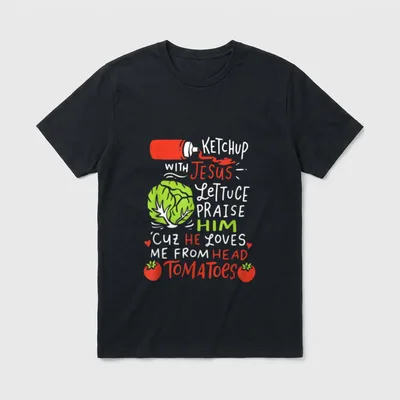 Ketchup With Jesus T-Shirt – Classic T-Shirt in Black