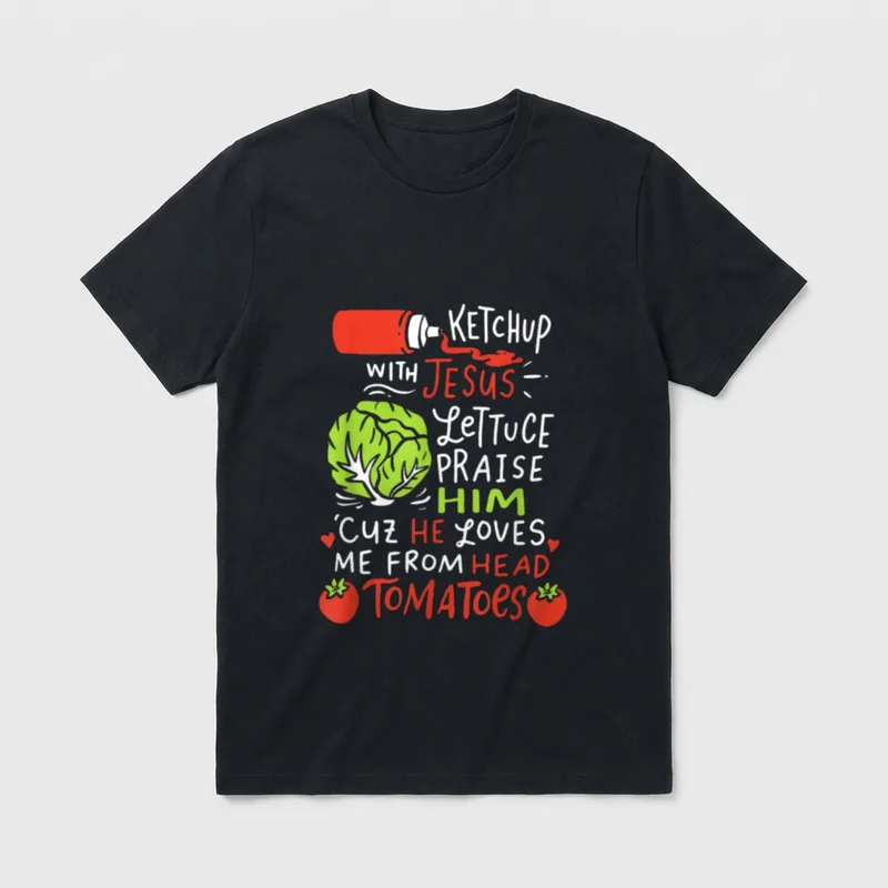 Ketchup With Jesus T-Shirt – Classic T-Shirt in Black