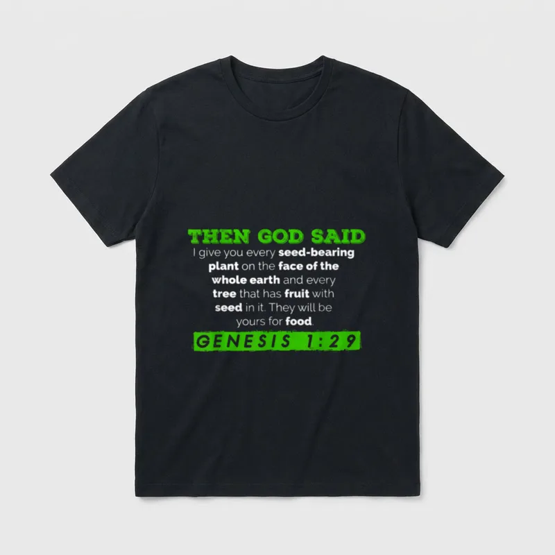 Genesis Plant Based Diet Vegan T-Shirt – Classic T-Shirt in Black