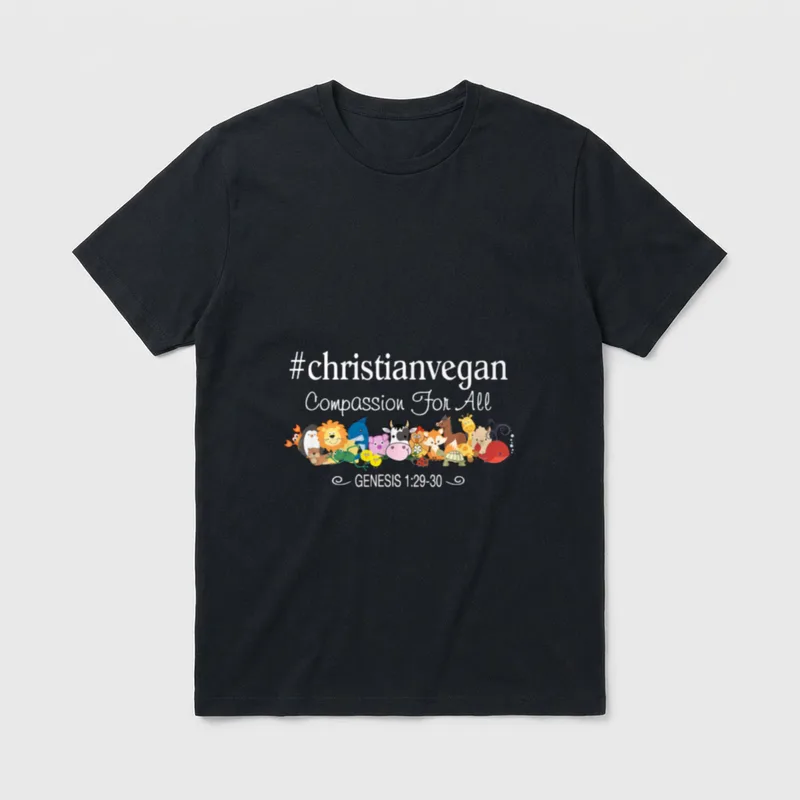 Christian Vegan Compassion T-Shirt – Classic T-Shirt in Black