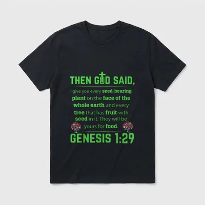 Christian Bible Genesis Animal T-Shirt – Classic T-Shirt in Black