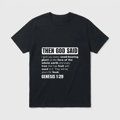 Genesis Plant Based Diet Vegan Life T-Shirt – Classic T-Shirt in Black