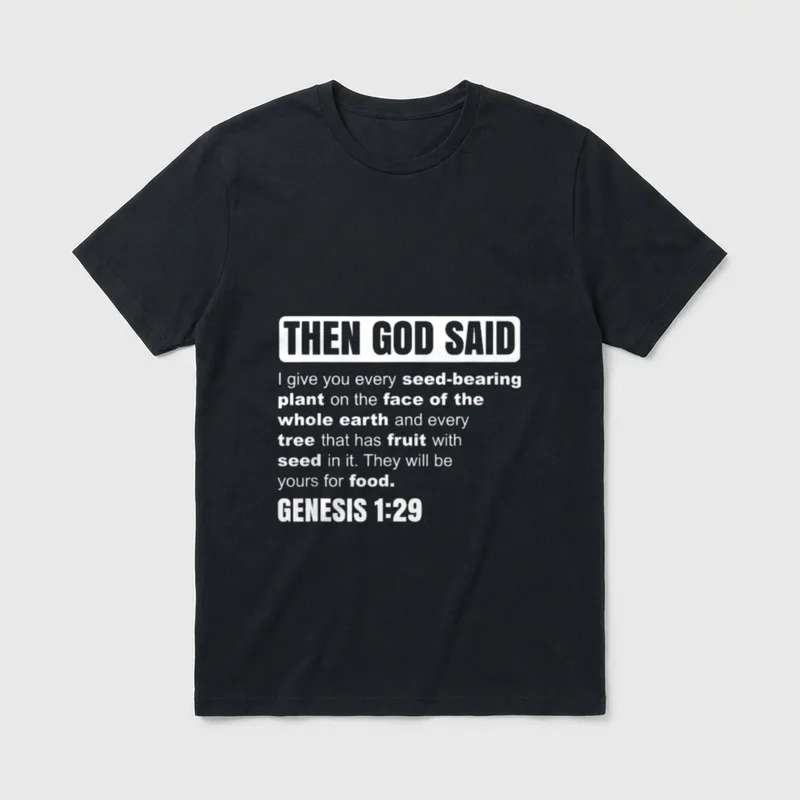 Genesis Plant Based Diet Vegan Life T-Shirt – Classic T-Shirt in Black