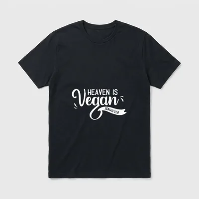 Heaven Is Vegan Christian T-Shirt – Classic T-Shirt in Black