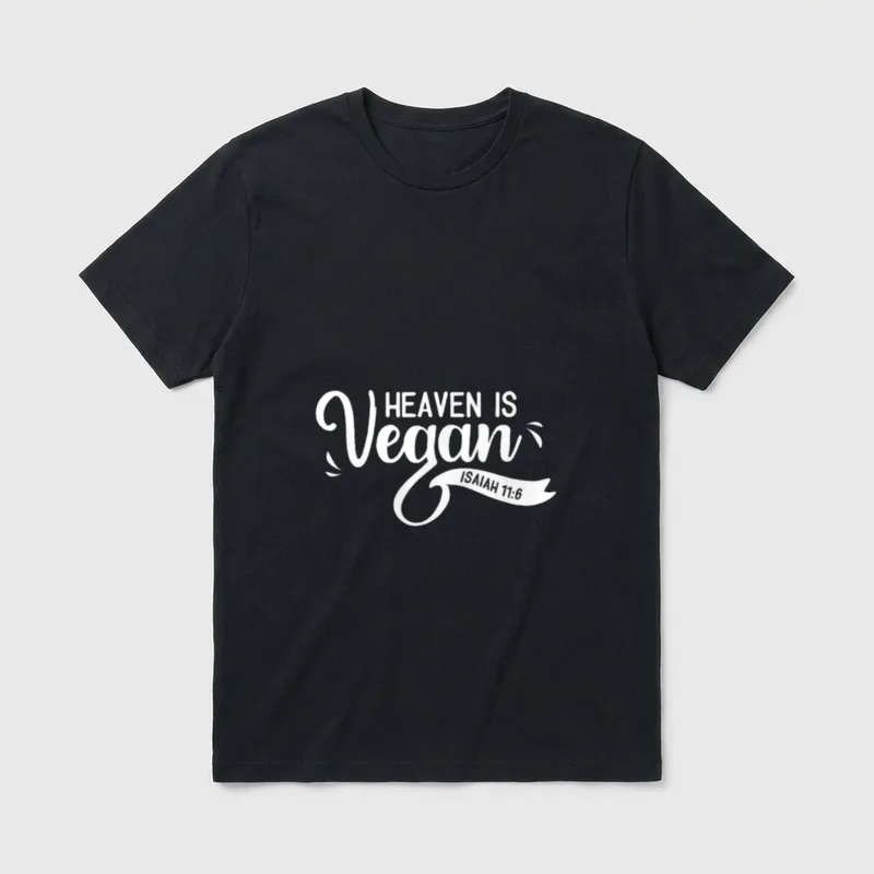Heaven Is Vegan Christian T-Shirt – Classic T-Shirt in Black
