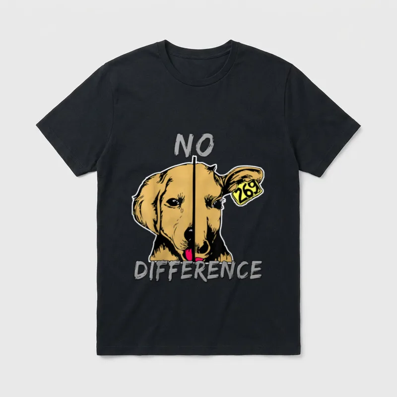 No Difference Dog Cow T-Shirt – Classic T-Shirt in Black