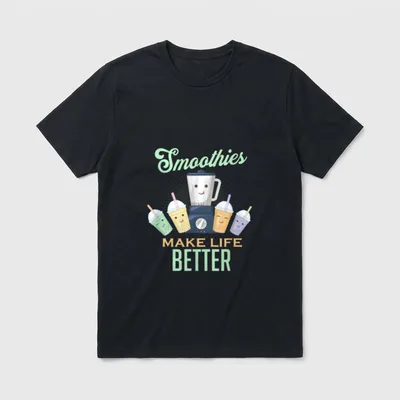 Smoothies make life better T-Shirt – Classic T-Shirt in Black