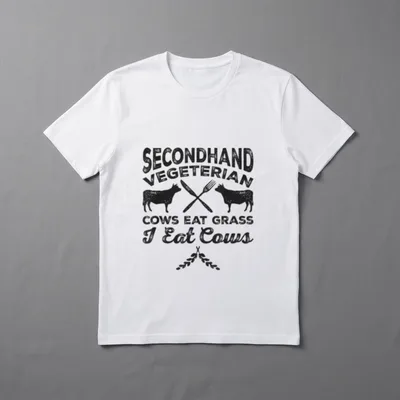 A Secondhand Vegetarian Cows T-Shirt – Classic T-Shirt in Black