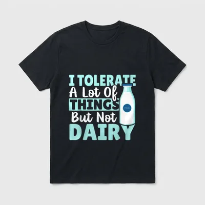 Milk Tummy Dairy Intolerant T-Shirt – Classic T-Shirt in Black