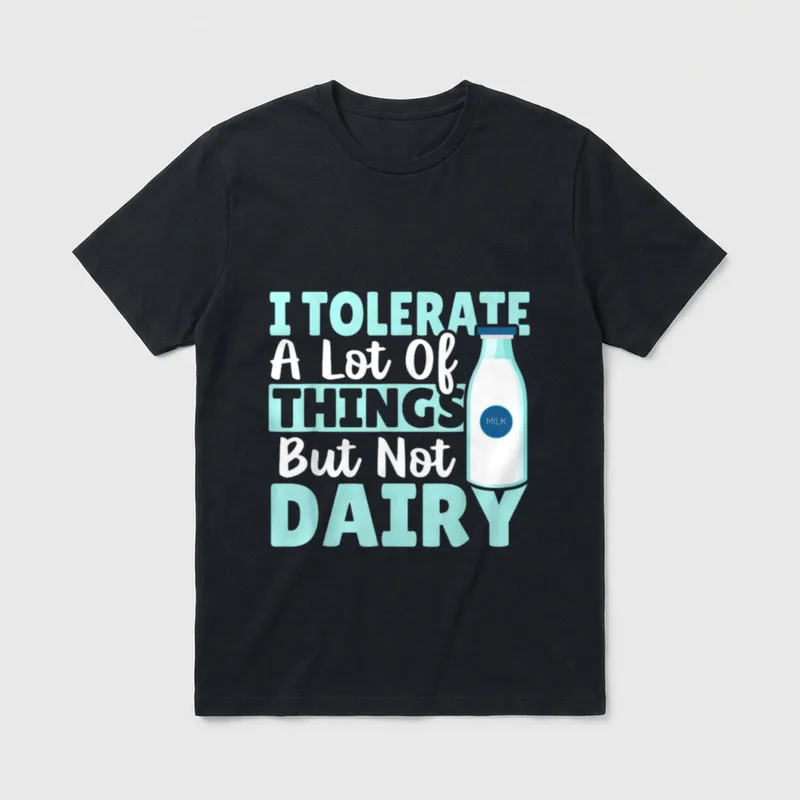 Milk Tummy Dairy Intolerant T-Shirt – Classic T-Shirt in Black