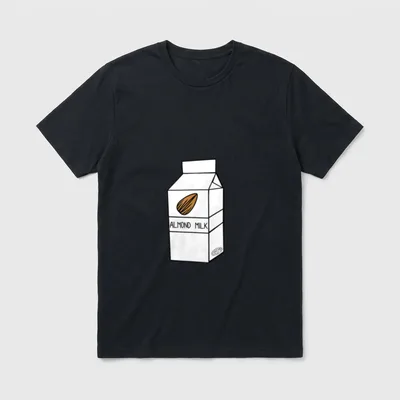Almond Milk Vegan Cute T-Shirt – Classic T-Shirt in Black