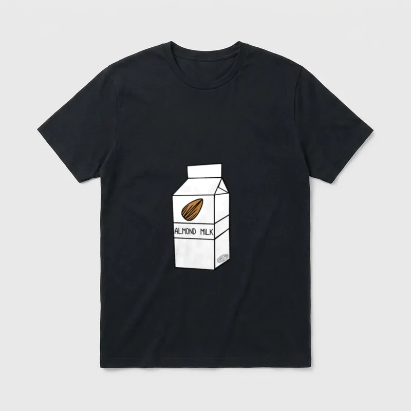 Almond Milk Vegan Cute T-Shirt – Classic T-Shirt in Black